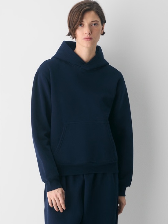 Aritzia Sweaters - Aritzia Sweatfleece Hoodie Pullover navy blue size small